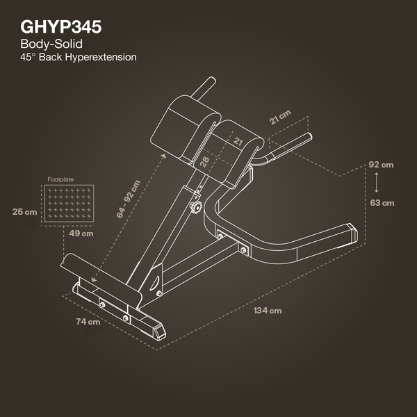 Body-Solid 45° Ryg Hyperextension - GHYP345