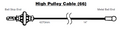 Body-Solid G3S - High pulley cable  (